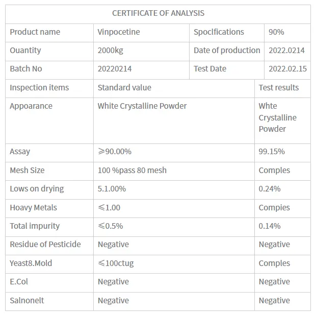 vinpocetine powder vinpocetine powder